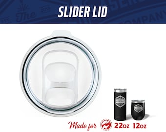 Polar Camel Slider Lid - Magnetic Spill Resistant Replacement for Skinny Tumblers
