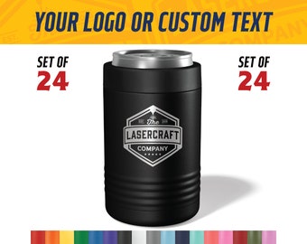 Bulk Engraved Can Bottle Holders Set of 24 - Custom Logo Corporate Swag