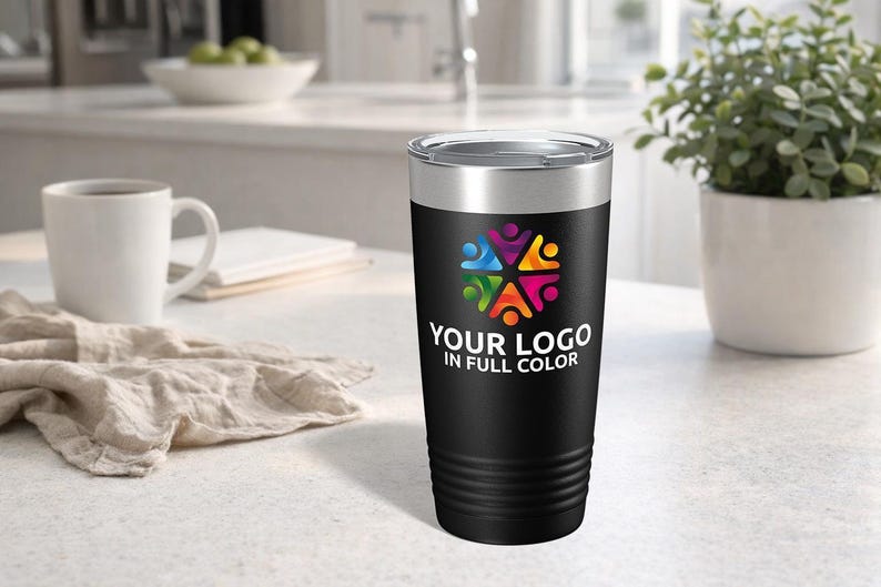 Custom Logo Tumbler 20oz - Full Color UV Printed Stainless Steel Cup - Bulk Corporate Swag, Employee Appreciation, Client & Business Gifts image 12