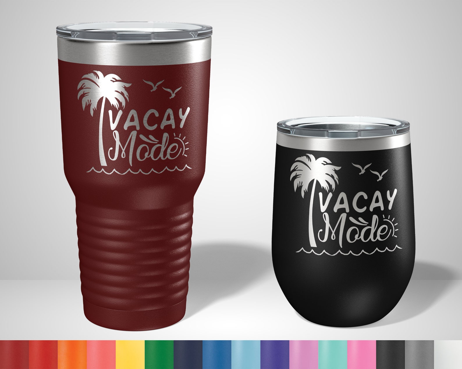 Vacay Mode Tumbler Personalized Vacation Cups Summer Etsy