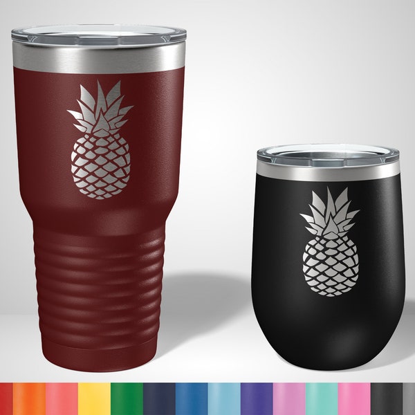 Pineapple Tumbler - Cute Pineapple Gifts - Tropical Gifts - Hawaii Gifts - Pineapple Travel Mug - Gifts for friends - Personalized Gifts