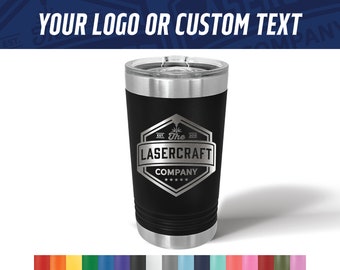 Personalized 16oz Pint Tumbler - Custom Engraved Logo Beer Corporate Gift