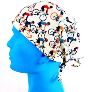 Road Cyclist Fitted Unisex Pixie Scrub Hat | Mens Womens Surgical Cap | OR Nurse Surgeon | Gift | Bicycle