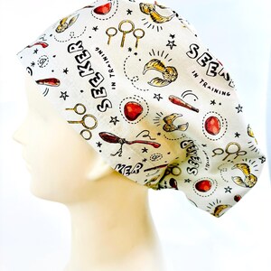 Harry Potter Seekers In Training  Womens Scrub Cap | Ladies Euro Bucket Surgical Hat | Nurse Scrubs | Vet | Ponytail | Dental | Medical Gift
