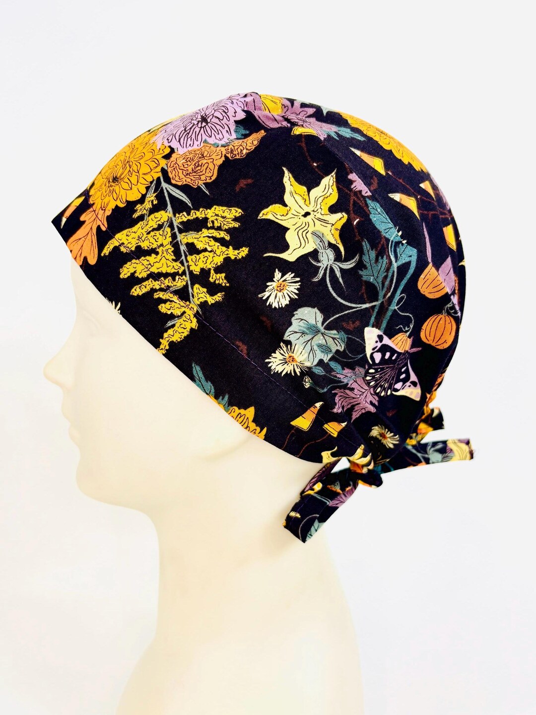Dark Fall Foliage Pixie Scrub Hat: Women's Surgical Cap | Surgeon ...