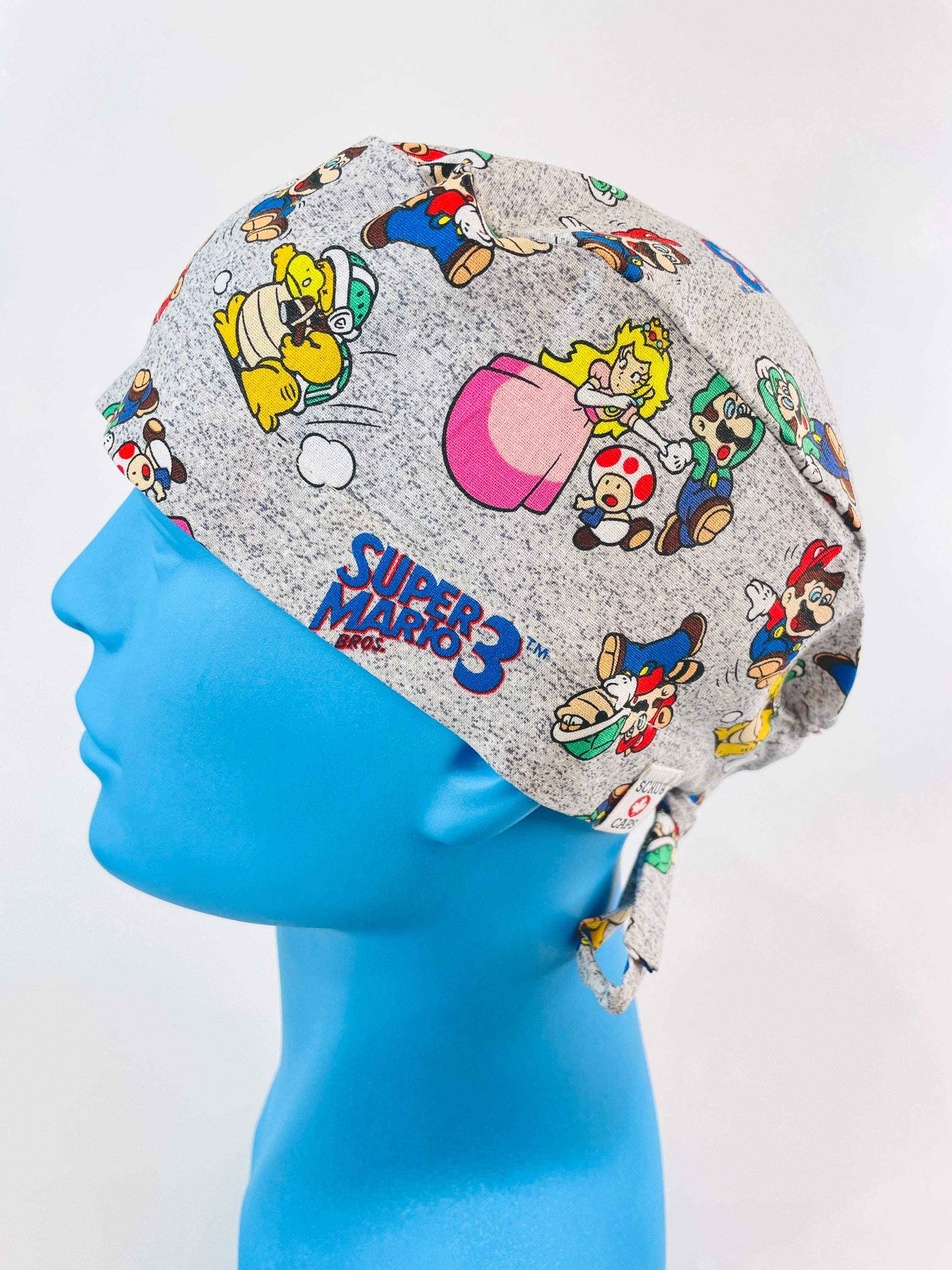 Super Mario 3 Fitted Unisex Pixie Scrub Hat | Unisex Men