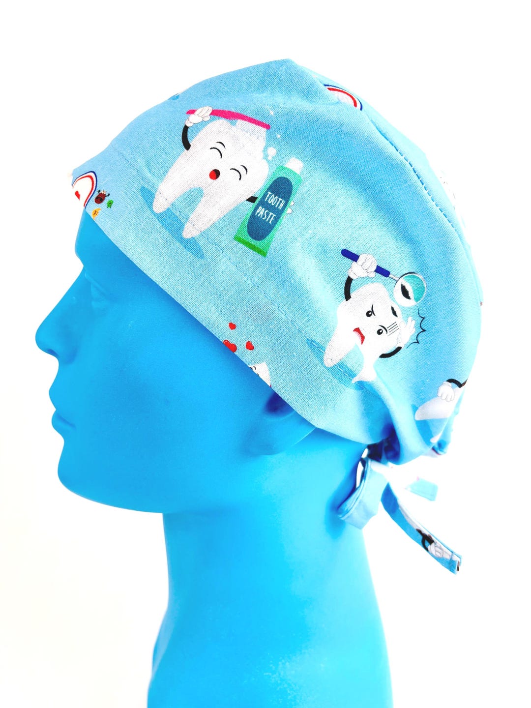 Pixie Caps Cool Tooth Dental Fitted Pixie Cap Scrub Cap | Surgical Hat | OR Nurse ...