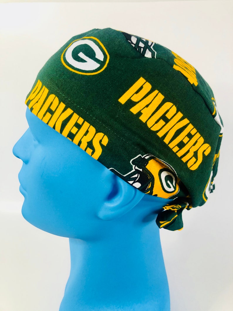 Green Bay Packers Fitted Pixie Scrub Cap Surgical Hat OR ERSurgeon Respiratory Technician Veterinarian Dental By Scrub Caps Canada