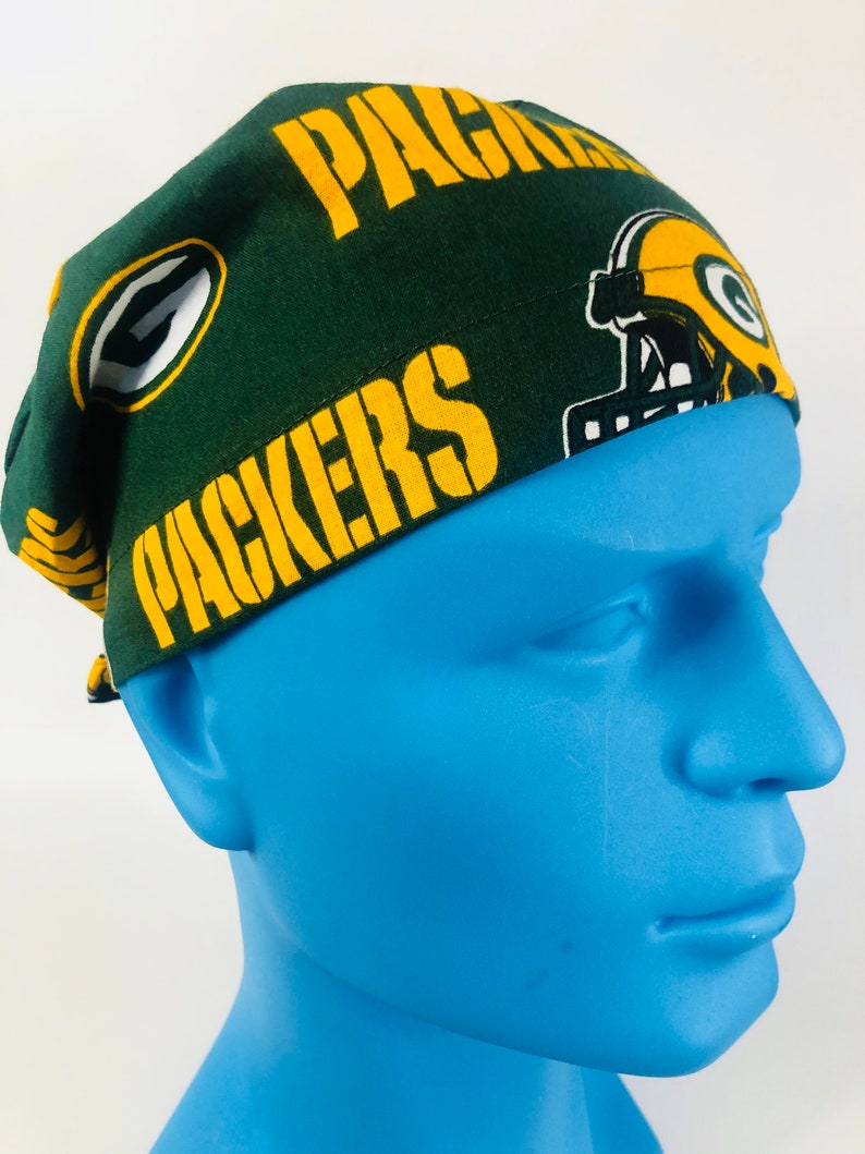 Green Bay Packers Fitted Pixie Scrub Cap Surgical Hat OR ERSurgeon Respiratory Technician Veterinarian Dental By Scrub Caps Canada