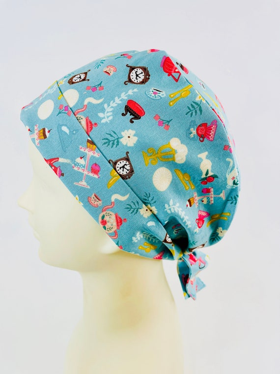 Folded Brim Beauty Beast Scrub Cap 