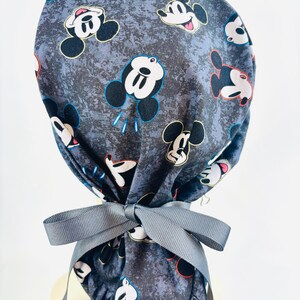 Disney Mickey Mouse Ponytail Women’s Scrub Cap | Ladies Surgical Hat | OR Nurse | Surgeon | Vet | Dental | Medical Gift | Adjustable | Fun