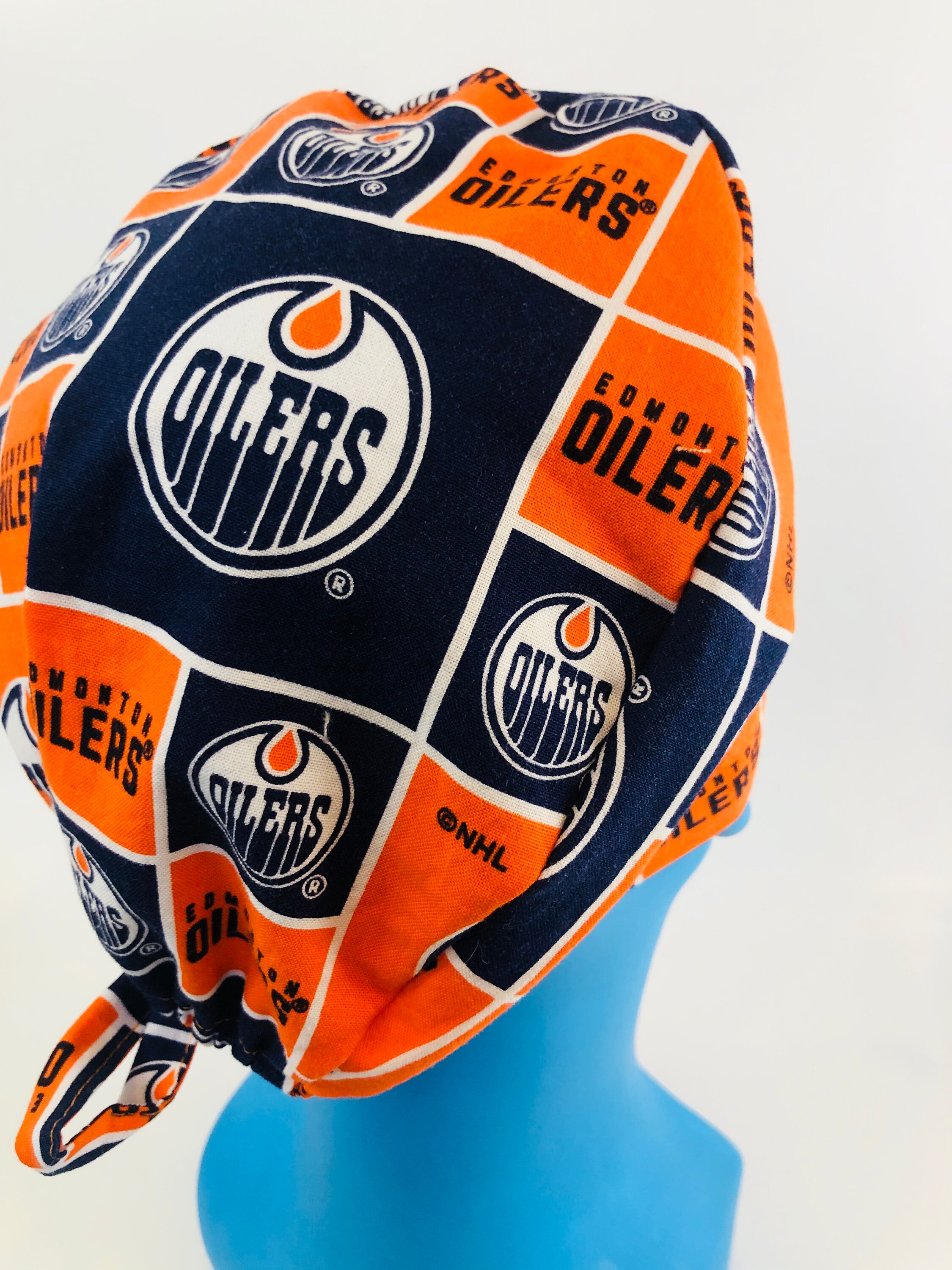 Edmonton Oilers NHL Fitted Pixie Scrub Cap /Surgical Hat / OR/ Etsy