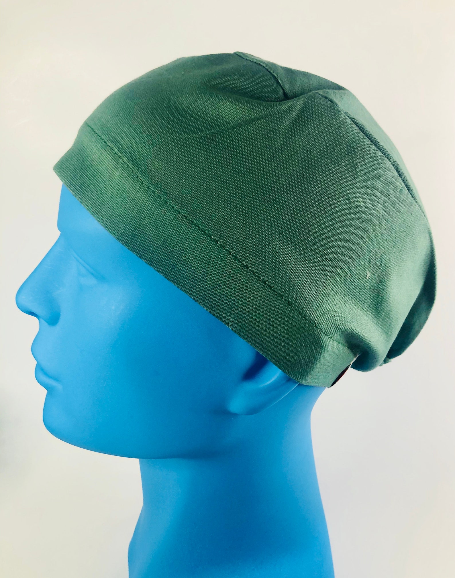 Moss Green Fitted Pixie Scrub Cap /Surgical Hat / OR/ ER/ Etsy