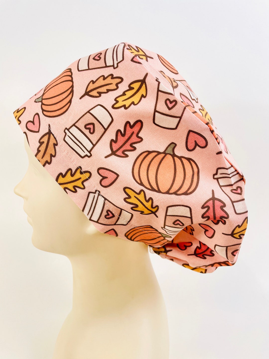 Pumpkin Spice Womens Scrub Cap Ladies Bucket Surgical Hat Etsy Canada