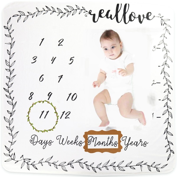 Coperta mensile per neonato, unisex, neutra, 47*47 pollici