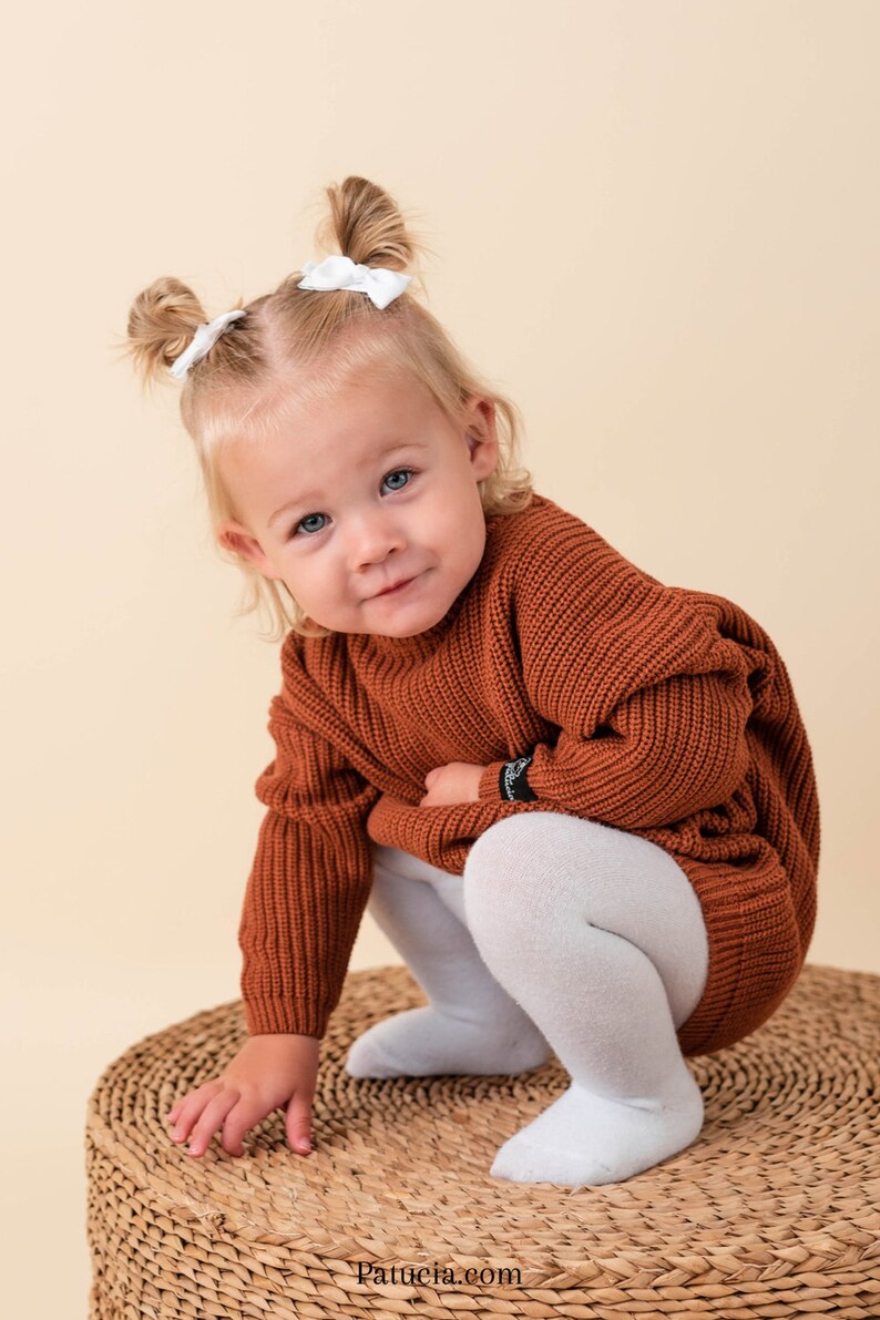 Knit Unisex Baby Sweater, Knit Baby Toddler Sweater, Fall sweater, Pullover, Winter Sweater Knit sweater, infant clothes, Boy Girl cardigan image 8