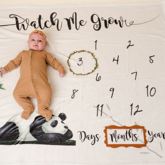 Baby Monthly Milestone Blanket - 47x47 Inch Flannel Fleece With Markers For Photo Shoots
