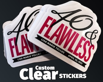 Pegatinas transparentes personalizadas: etiquetas de vinilo personalizadas para la marca de su empresa