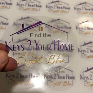 Gold print on clear material