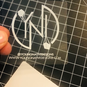 White ink print on clear stickers
