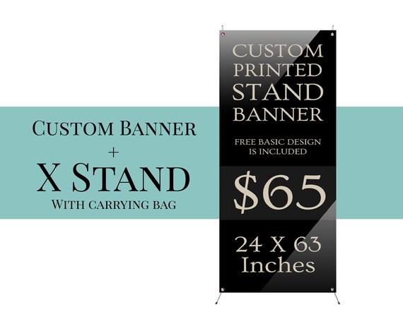 Custom Stand Banner Printed Color Street Banner X Stand Etsy