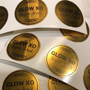 Gold Foil Stickers, Waterproof Gold foil stickers, Shiny reflective Gold Foil labels, Foil Print, Shiny Print Stickers