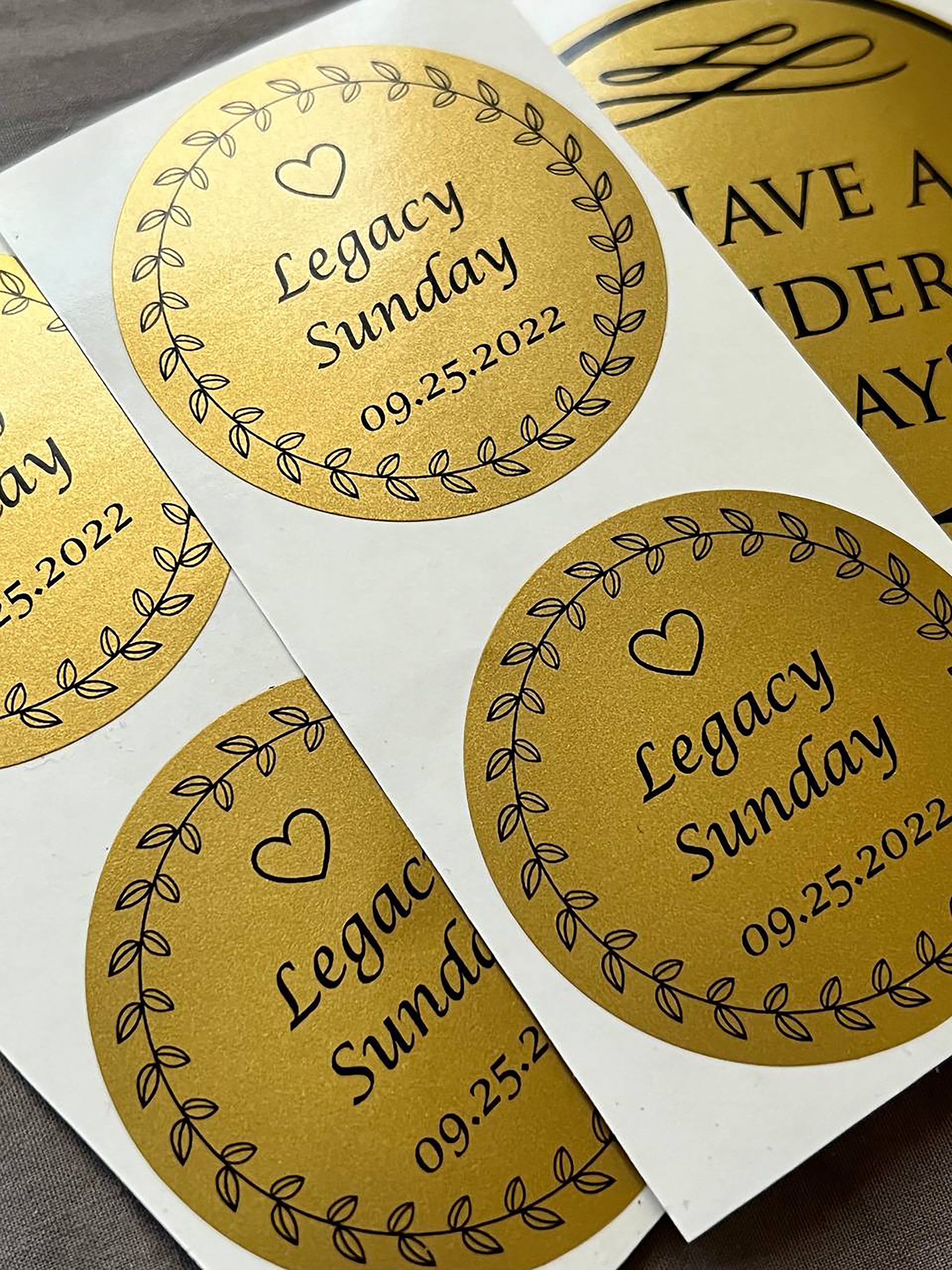 Custom Metallic Gold Stickers: Waterproof Printed Labels - Etsy