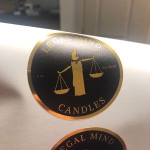 Gold Foil Stickers, Waterproof Gold foil stickers, Shiny reflective Gold Foil labels, Foil Print, Shiny Print Stickers