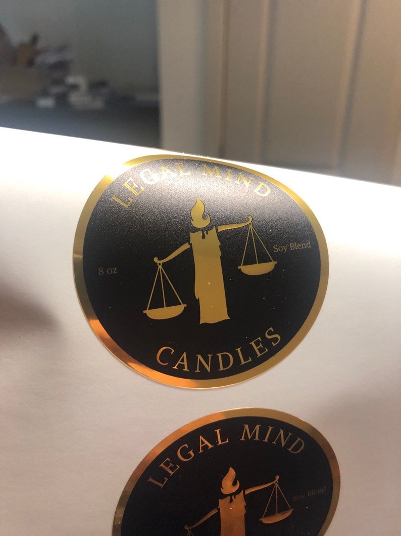 Gold Foil Stickers, Waterproof Gold foil stickers, Shiny reflective Gold Foil labels, Foil Print, Shiny Print Stickers