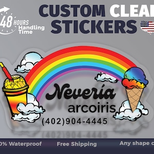Custom Clear Stickers with White Ink – Waterproof, Durable & Vibrant!