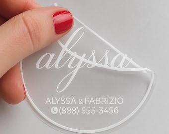 Custom transparent stickers waterproof, vinyl clear stickers for jars and cups, branding, packaging, events