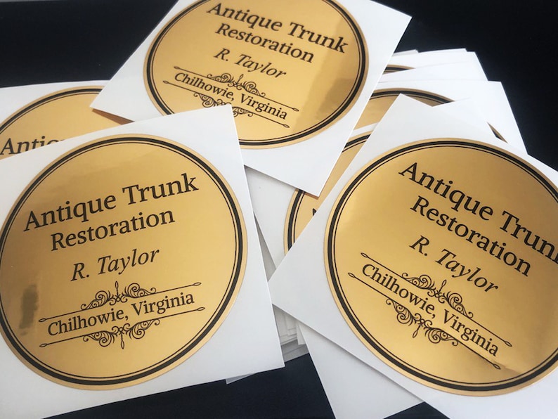 Gold Foil Stickers, Waterproof Gold foil stickers, Shiny reflective Gold Foil labels, Foil Print, Shiny Print Stickers