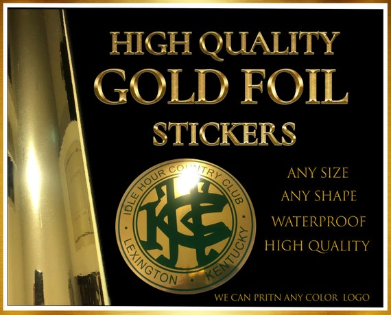 Waterproof Gold Foil Stickers: Shiny Reflective Labels