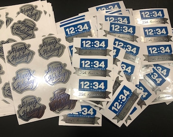 Pegatinas de papel de aluminio plateado: etiquetas reflectantes personalizadas