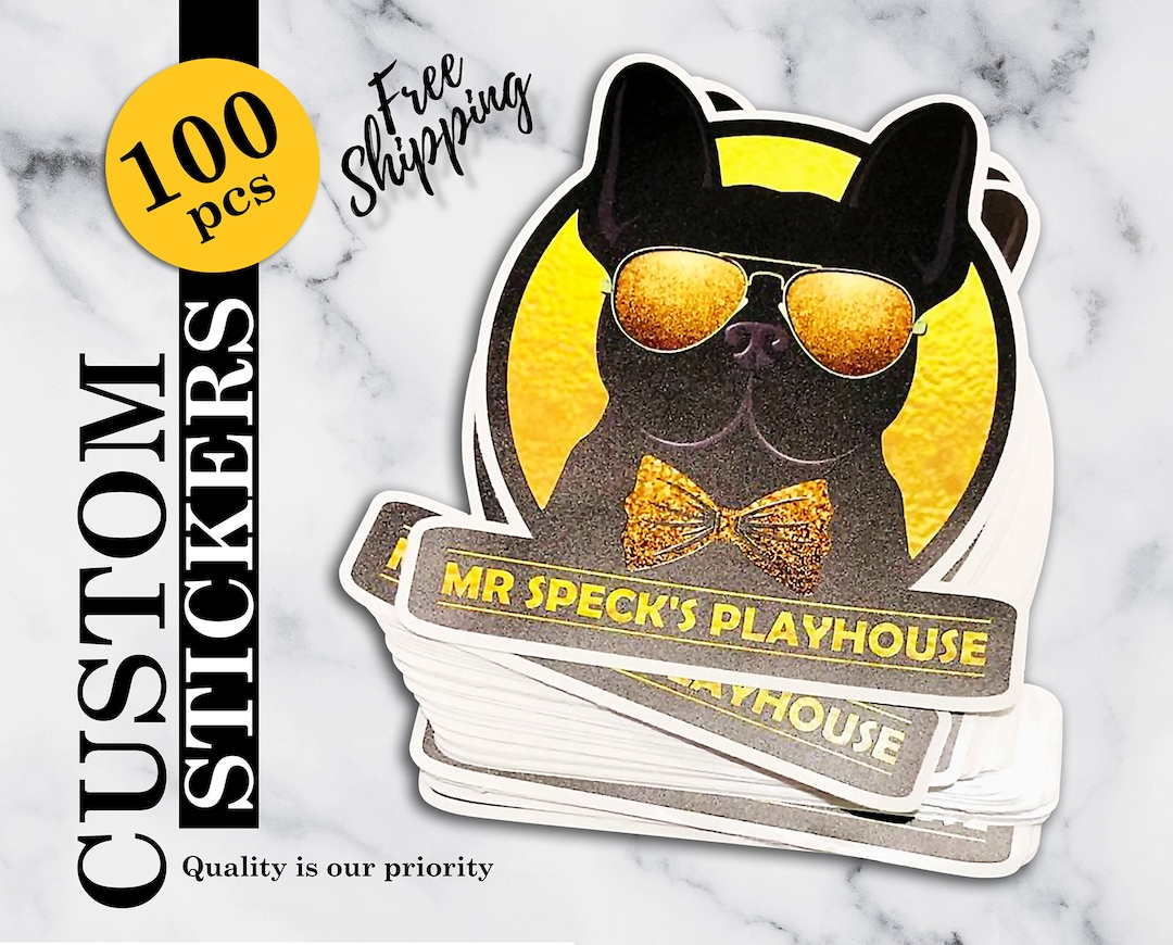 100 Custom Logo Stickers: Die Cut Waterproof Vinyl Decals - Etsy