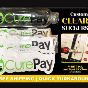 Custom clear stickers, waterproof labels, transparent  stickers. high quality custom clear labels