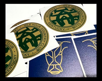 Custom Gold Foil Stickers: Reflective Logo Labels