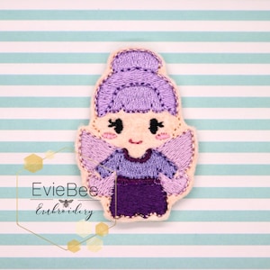 Purple Fairy Feltie Digital Embroidery Design