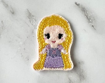 Golden Haired Prinzessin Feltie Digital Embroidery Design