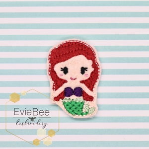 Mermaid Princess Feltie Digital Embroidery Design