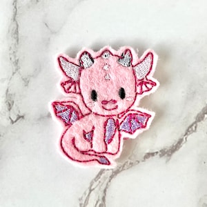 Pink Dragon Feltie Digital Embroidery Design