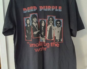 Deep Purple Rock Band SMOKE ON THE WATER Adult Heather T-Shirt All Sizes