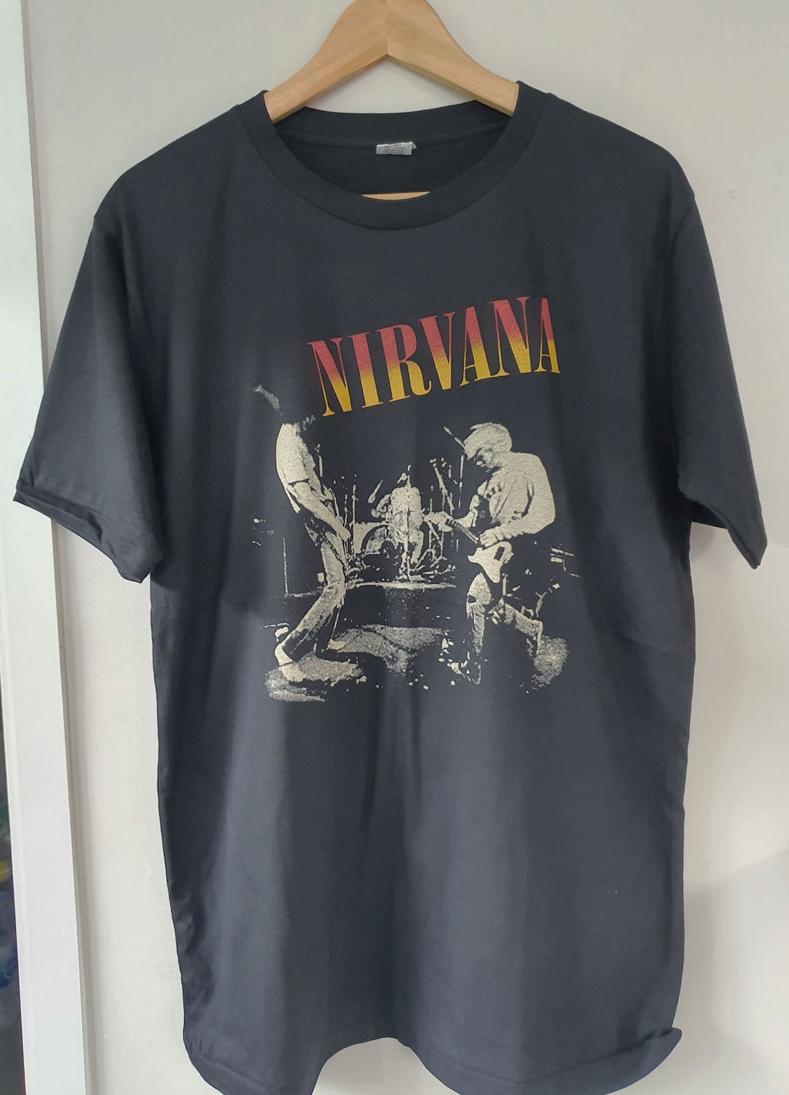 Nirvana Vintage Look T shirt L Size 22 Chest Measurement Etsy