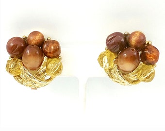 Brincos de clipe Intricate Nest 1960 ARTHUR PEPPER da ART Jewelry Company