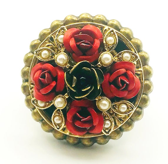 Fabulous OLLIPOP Vintage Statement Ring with Meta… - image 5