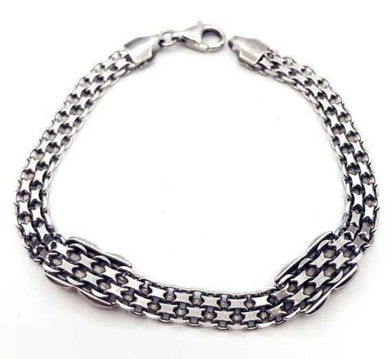 Stunning ITAOR Mesh Vintage Bracelet X-Wrapped 92… - image 5