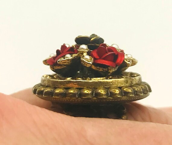 Fabulous OLLIPOP Vintage Statement Ring with Meta… - image 2