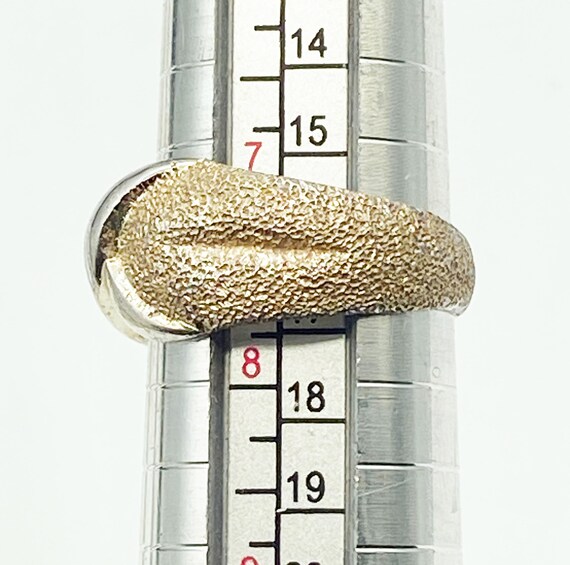 Solid Striking Sterling Textured X Ring with Heav… - image 4