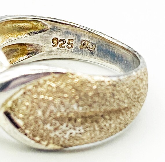 Solid Striking Sterling Textured X Ring with Heav… - image 7