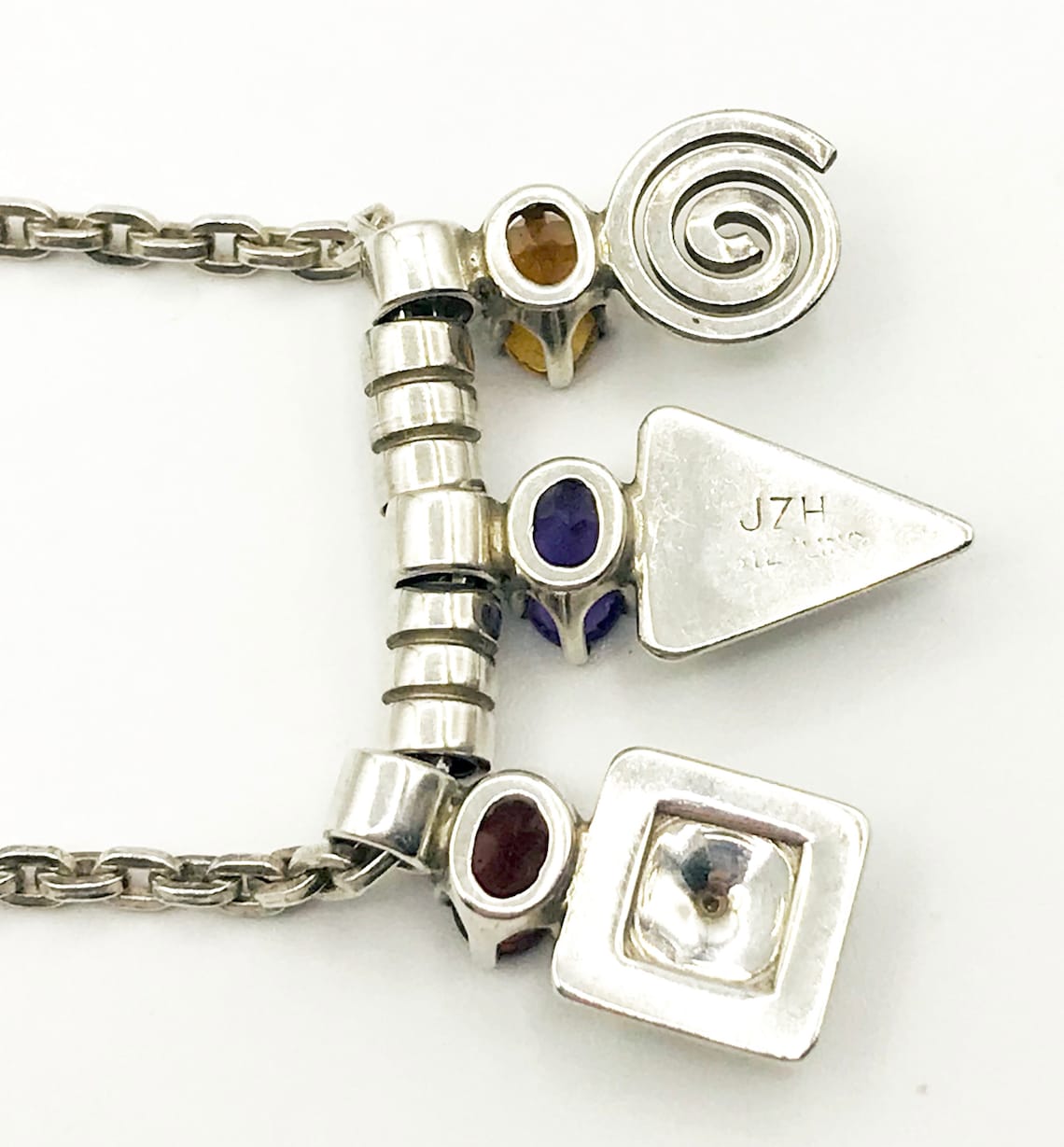 Gorgeous JOAN Z. HORN Garnet Amethyst & Citrine Sterling 925 - Etsy